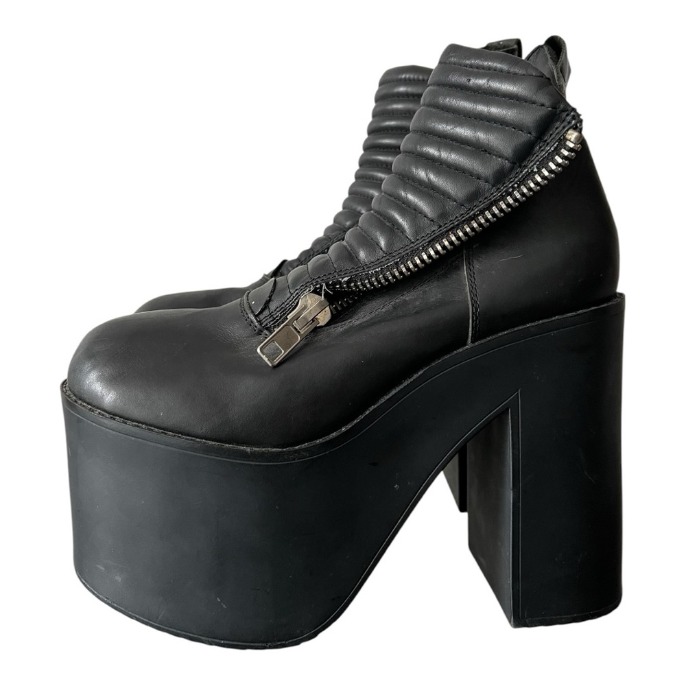 UNIF Black Platform Ankle Boots